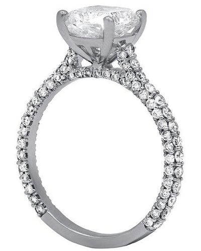 Diana M. Jewels Fine Jewellery 18k 2.89 Ct. Tw. Diamond Half-set Ring - Metallic