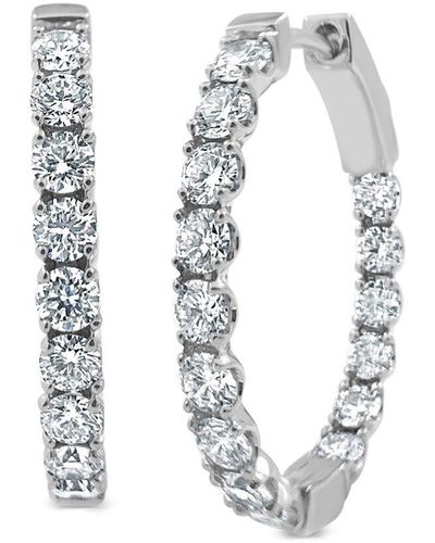 Sabrina Designs 14k 1.91 Ct. Tw. Oval Hoops - White