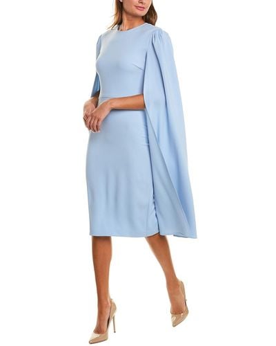 Issue New York Cape Sleeve Sheath Dress - Blue