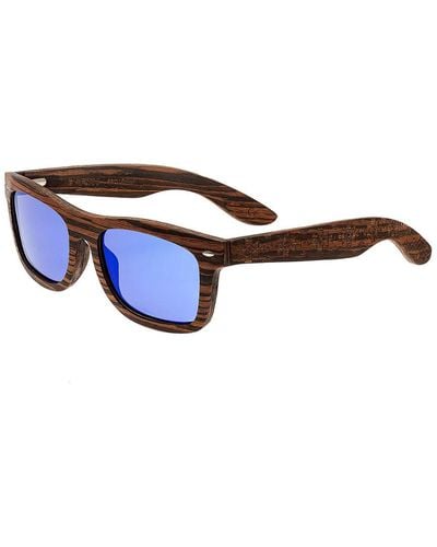 Earth Wood Unisex Maya 37mm Polarized Sunglasses - Blue