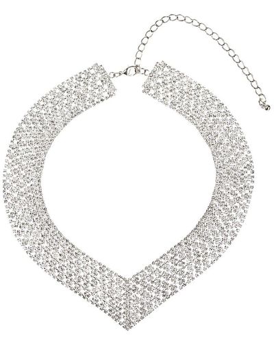 Saachi Crystal Necklace - Metallic