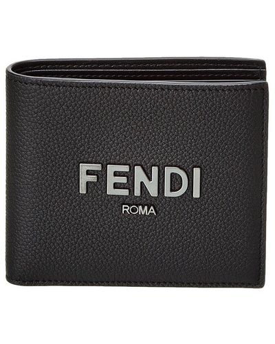 Fendi FF Roma Amor Mens bifold canvas logo wallet Neiman Marcus