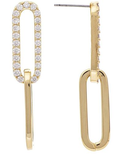 Rivka Friedman 18k Plated Cz Earrings - White