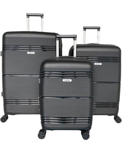 Izod Legna Expandable 3pc Suitcase Set - Gray