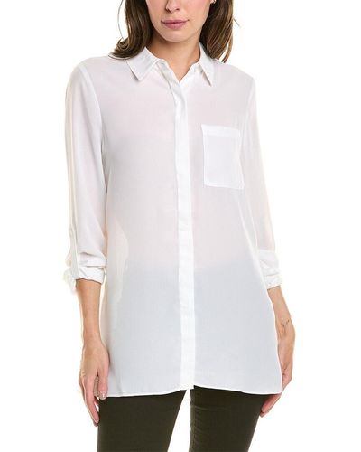 Joan Vass Joan Vass Hidden Placket Shirt - White