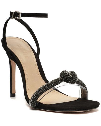 SCHUTZ SHOES Peaky Leather-trim Sandal - Black