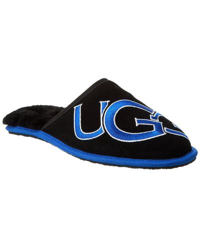 UGG Scuff Logo Suede Slipper - Blue
