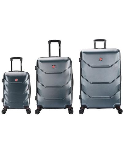 DUKAP Zonix Hardside 3pc Luggage Set - Gray