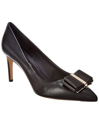 Ferragamo Zeri Leather Pump - Black