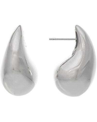 Rivka Friedman Rhodium Plated Earrings - White