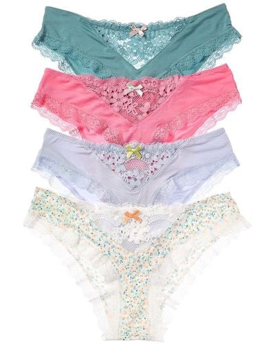Honeydew Intimates 4pk Willow Lace Hipster - Pink