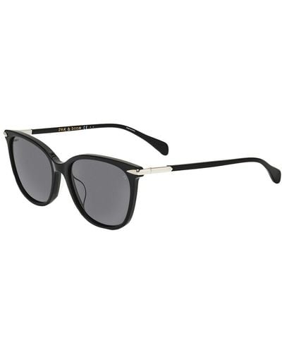 Rag & Bone Rnb1035 55mm Polarized Sunglasses - Black