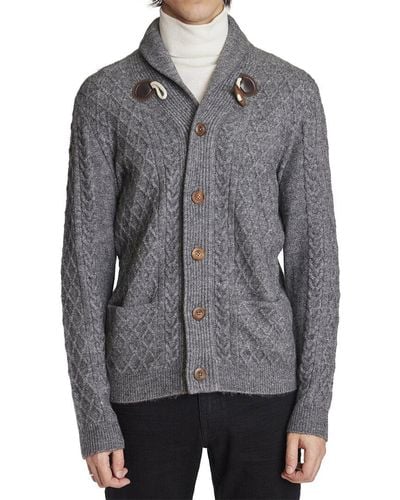 Paisley & Gray Toggle Wool-blend Cardigan - Grey