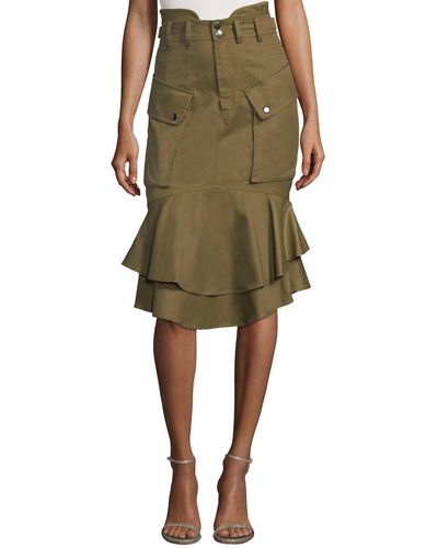 Marissa Webb Cargo Pencil Skirt - Green