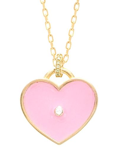 Gabi Rielle Gold Over Silver Necklace - Pink