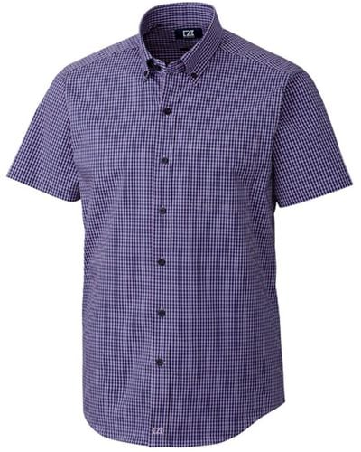 Cutter & Buck Anchor Gingham Shirt - Purple