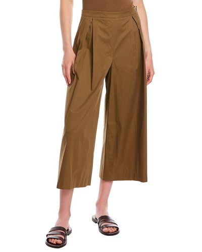 Vince Pleated Culotte Pant - Brown