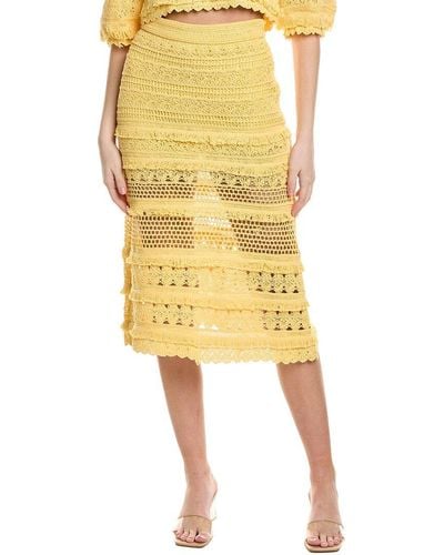 Maje Knitted Skirt - Yellow