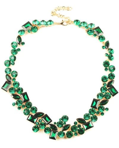 Eye Candy LA Luxe Collection Crystal Collar Necklace - Green