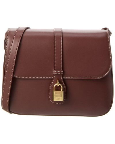 Celine Tabou Medium Leather Shoulder Bag - Brown