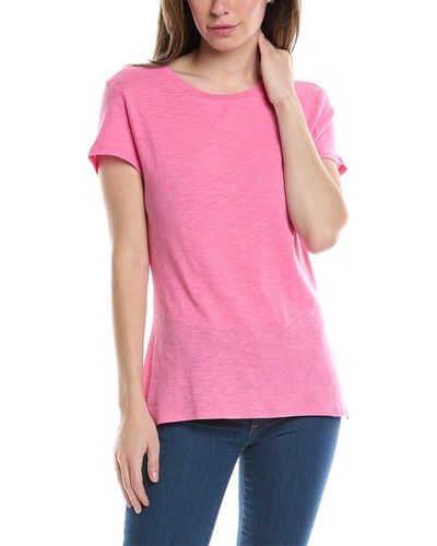 Three Dots Crew T-shirt - Pink