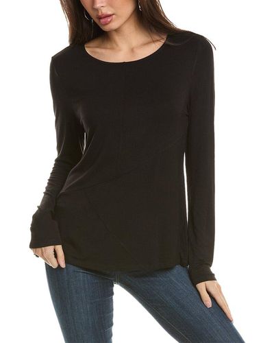 Donna Karan Long Sleeve Top Black Marl - Soma