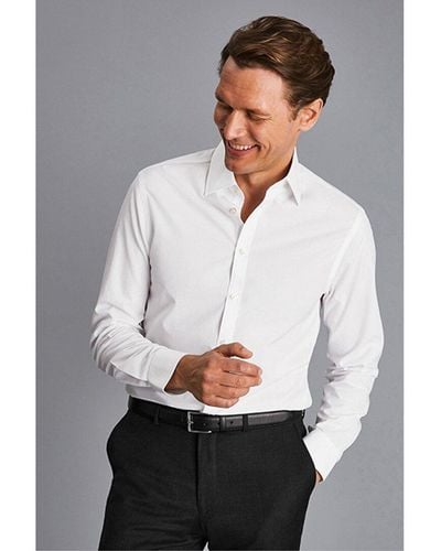 Charles Tyrwhitt Non-iron Poplin Slim Fit Shirt - White