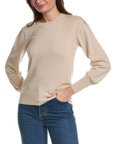 Forte Pleated Sleeve Silk & Cashmere-blend Sweater - Blue