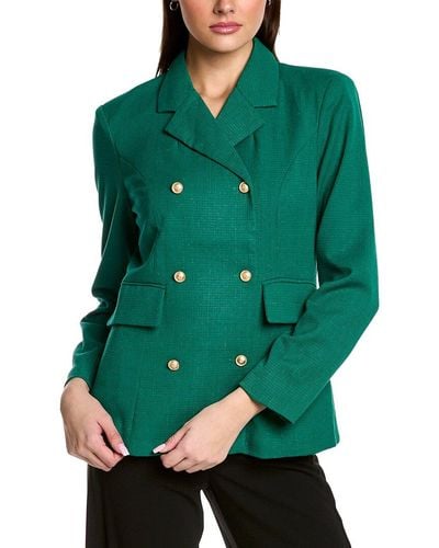 Gracia Double-breasted Jacket - Green
