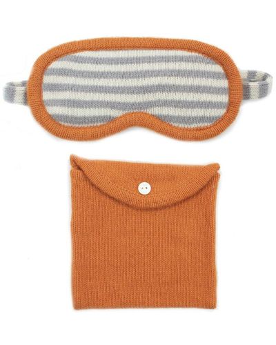 Portolano Cashmere Striped Eyemasks With Pouch - Multicolor