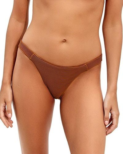 ViX Kayla Fany Brazilian Bikini Bottom - Brown