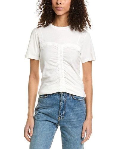 Sandro Cinched Front T-shirt - White