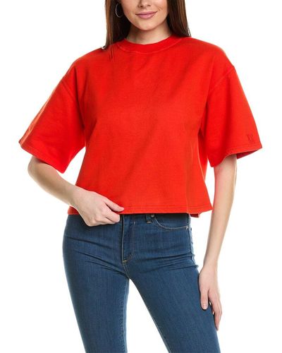 Monrow Sweatshirt T-shirt - Red