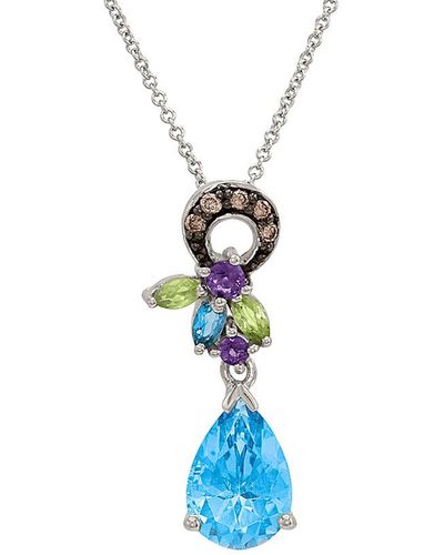 Le Vian 14k 3.14 Ct. Tw. Diamond & Gemstone Necklace - Blue
