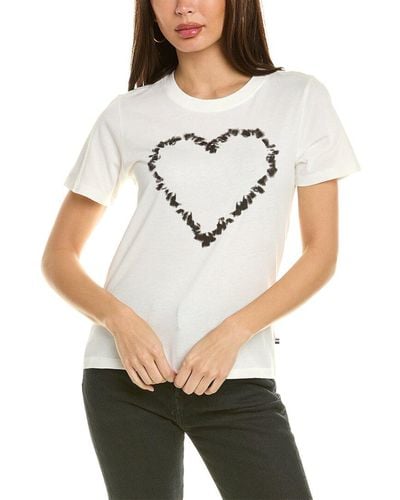 Sol Angeles White Out Heart T-shirt - Gray