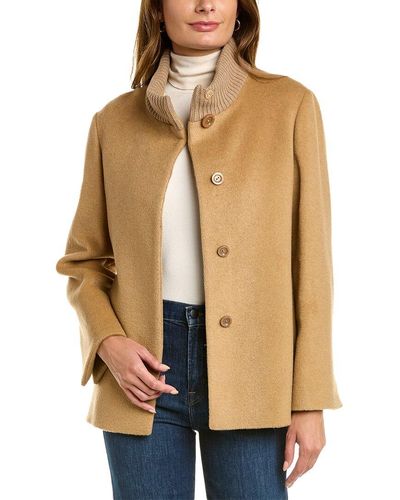 Cinzia Rocca Wool-blend Coat - Natural