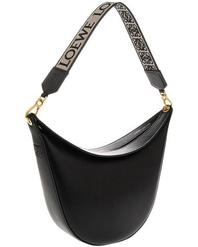Loewe Luna Leather Hobo Bag - Black