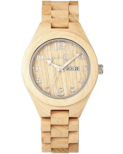 Earth Wood Unisex Sapwood Watch - Metallic