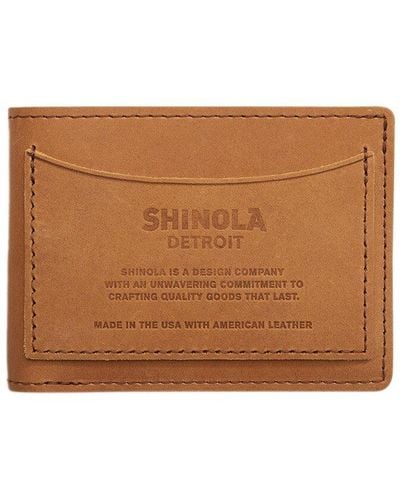 Shinola Usa Heritage Leather Pocket Bifold Wallet - Brown