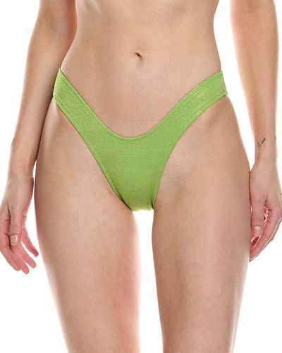 Monica Hansen Lurex Girl U Bikini Bottom - Green
