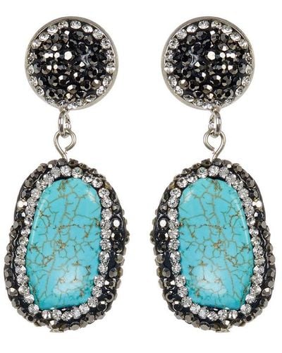 Eye Candy LA Luxe Collection Turquoise Earrings - Blue