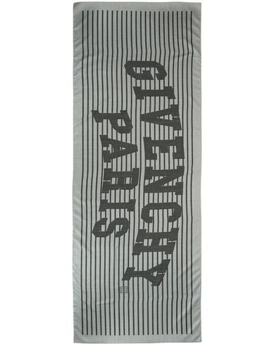 Givenchy Silk & Wool-blend Scarf - Gray