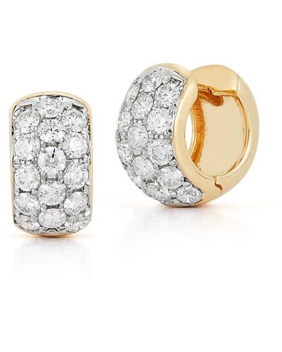 Nephora 14k 1.00 Ct. Tw. Diamond Huggie Earrings - Multicolour