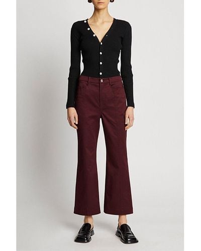 Proenza Schouler Twill Cropped Pant - Red
