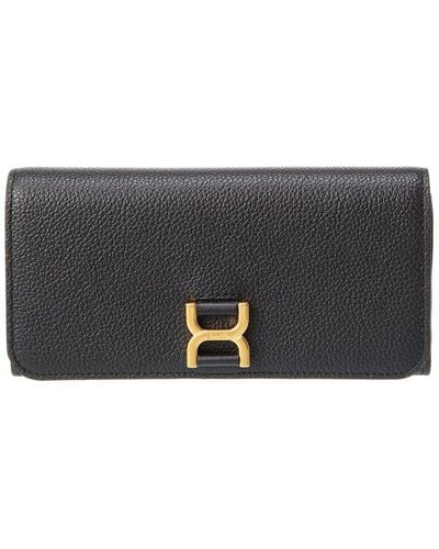 Chloé Marcie Long Leather Continental Wallet - Gray