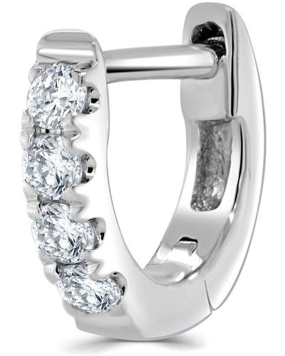 Sabrina Designs 14k 0.06 Ct. Tw. Diamond Single Huggie Earring - White