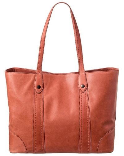 Frye Melissa Leather Shopper Tote - Red
