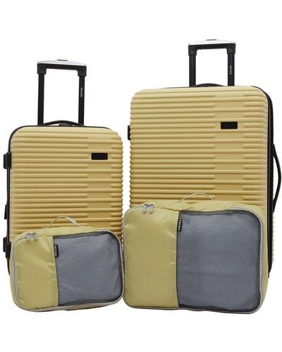Kensie 4pc Hillsboro Rolling Hardside Luggage Set - Green