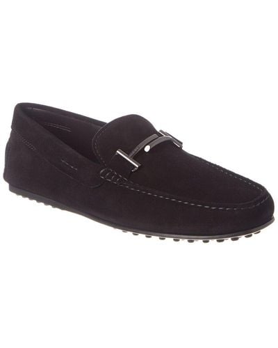Tod's City Gommino Suede Driving Shoe - Black