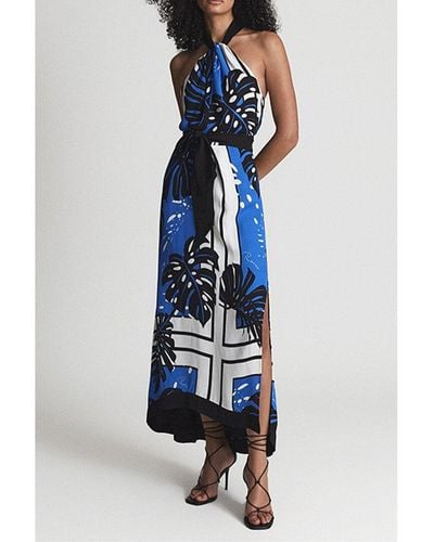 Reiss Erin Print Dress - Blue